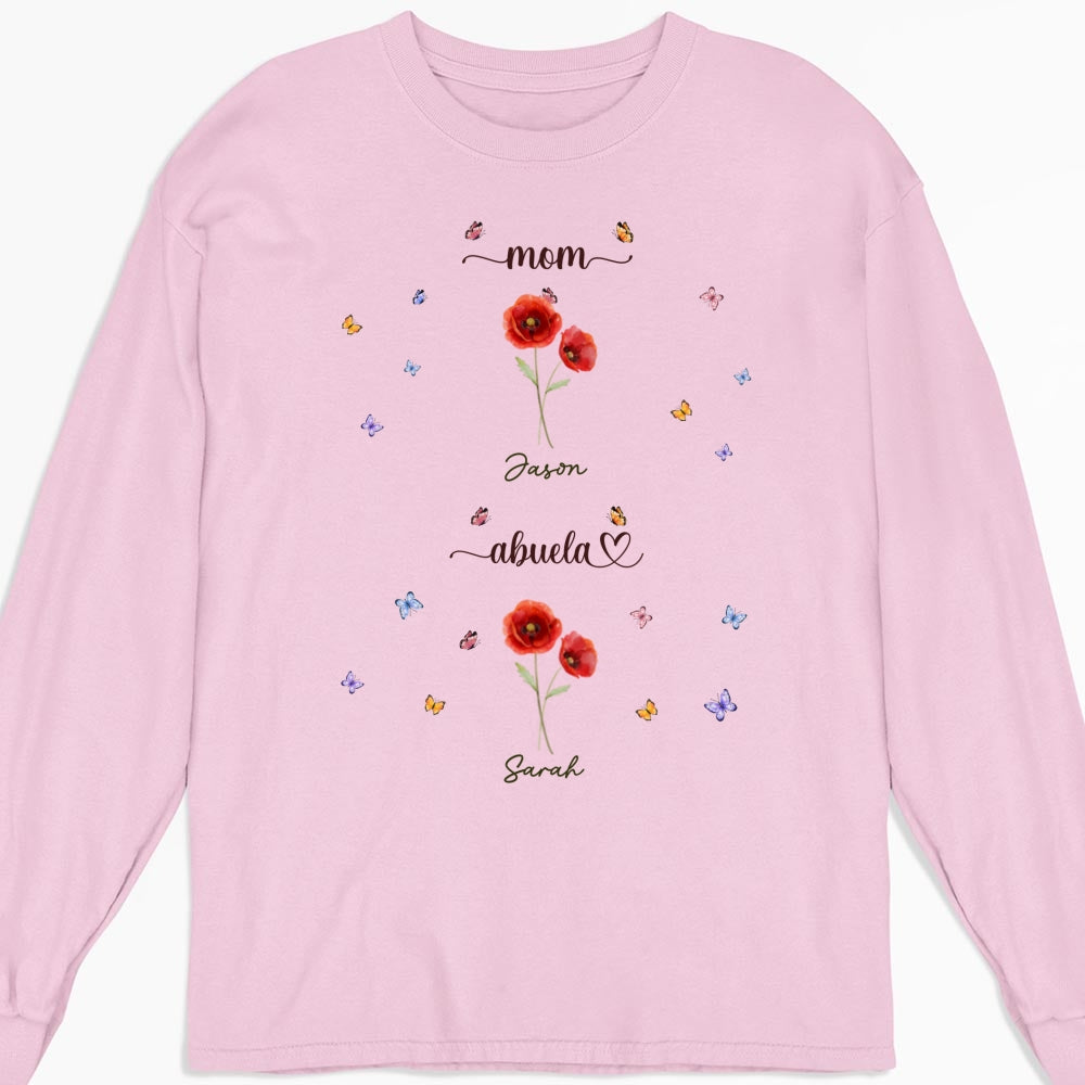 First Mom Now Grandma - Personalized Custom Shirt