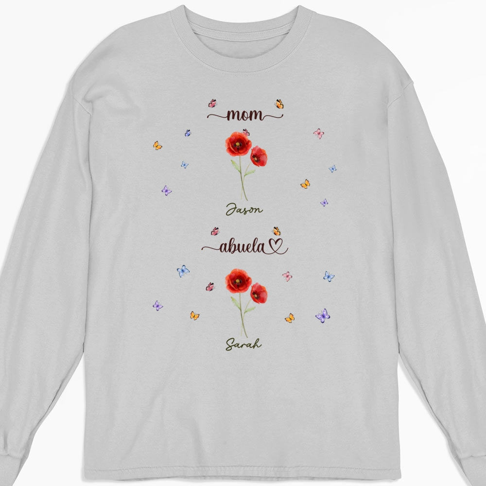 First Mom Now Grandma - Personalized Custom Shirt