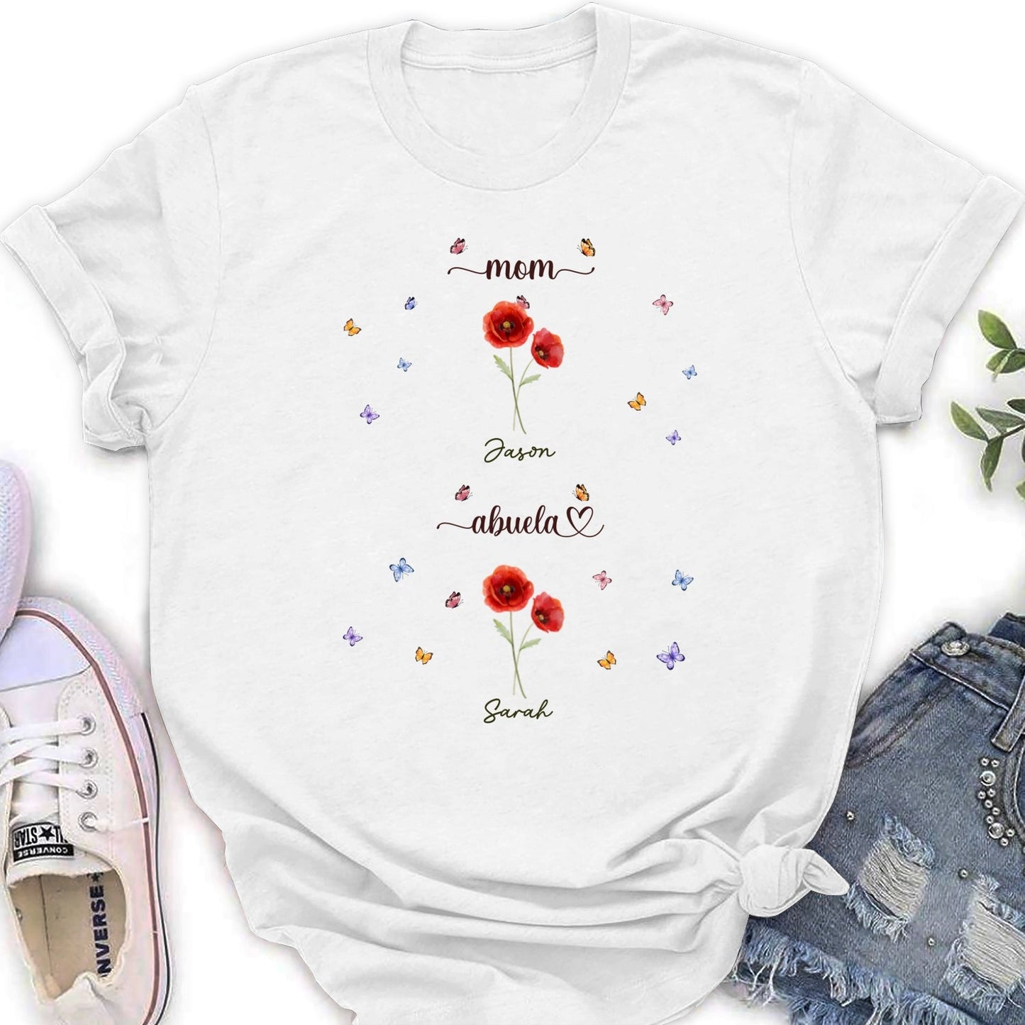 First Mom Now Grandma - Personalized Custom Shirt
