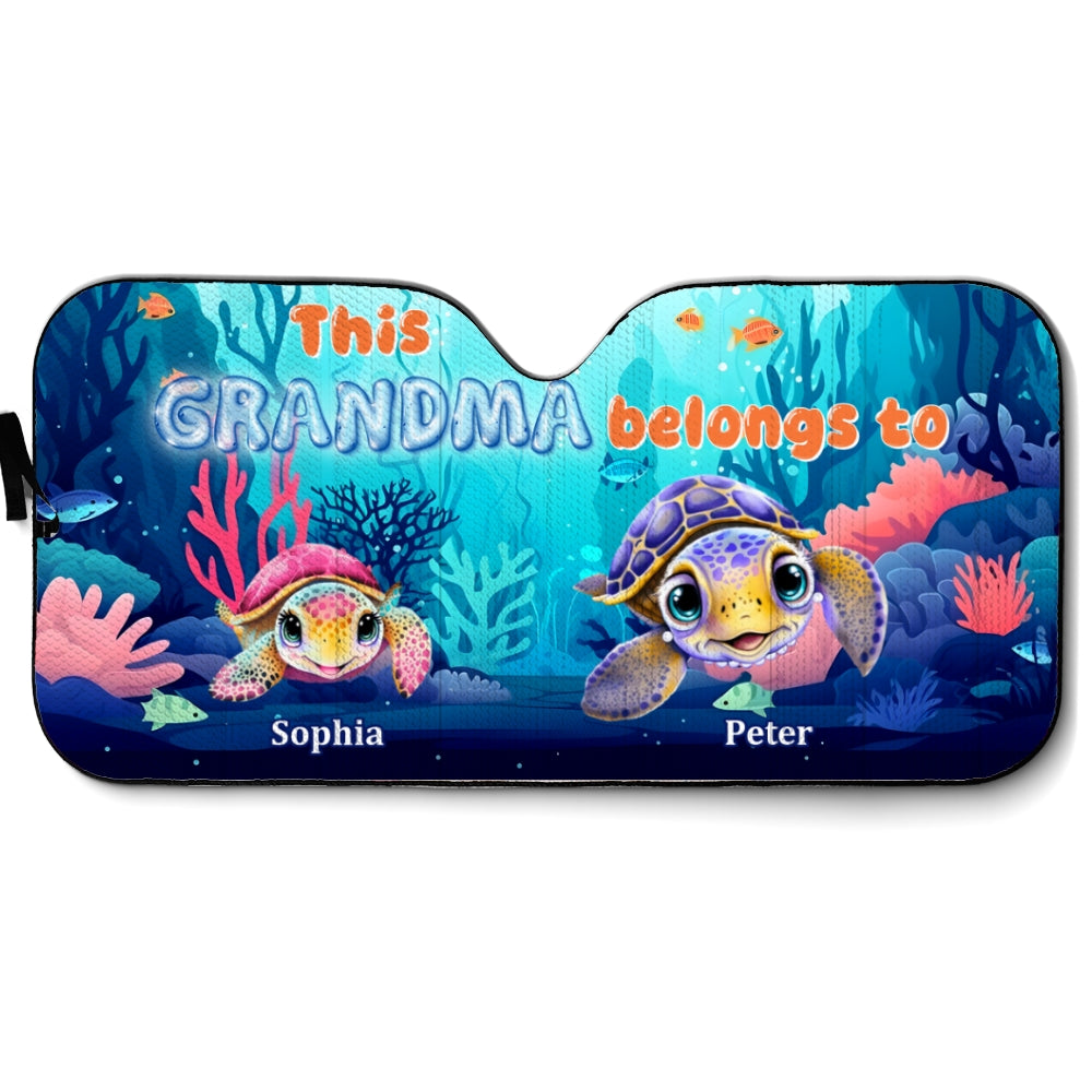 Grandma Turtle - Personalized Custom Car Sunshade