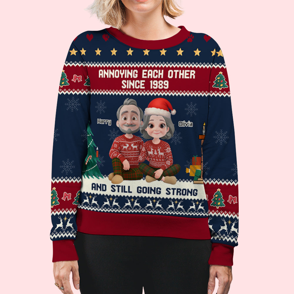 Annoying Each Other Christmas - Personalized Custom All-Over-Print Sweatshirt