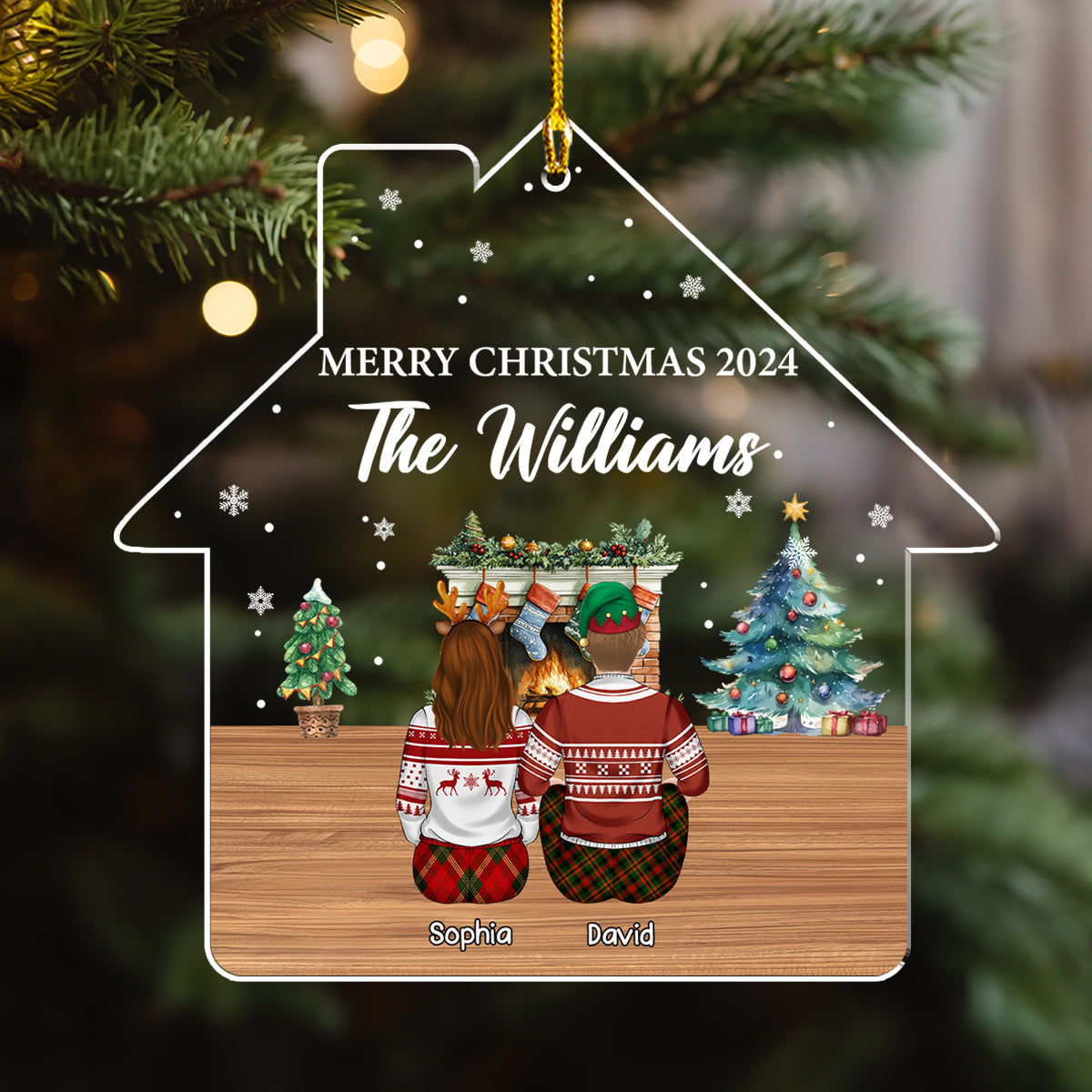 Family Reunion Christmas - Personalized Custom Acrylic Ornament