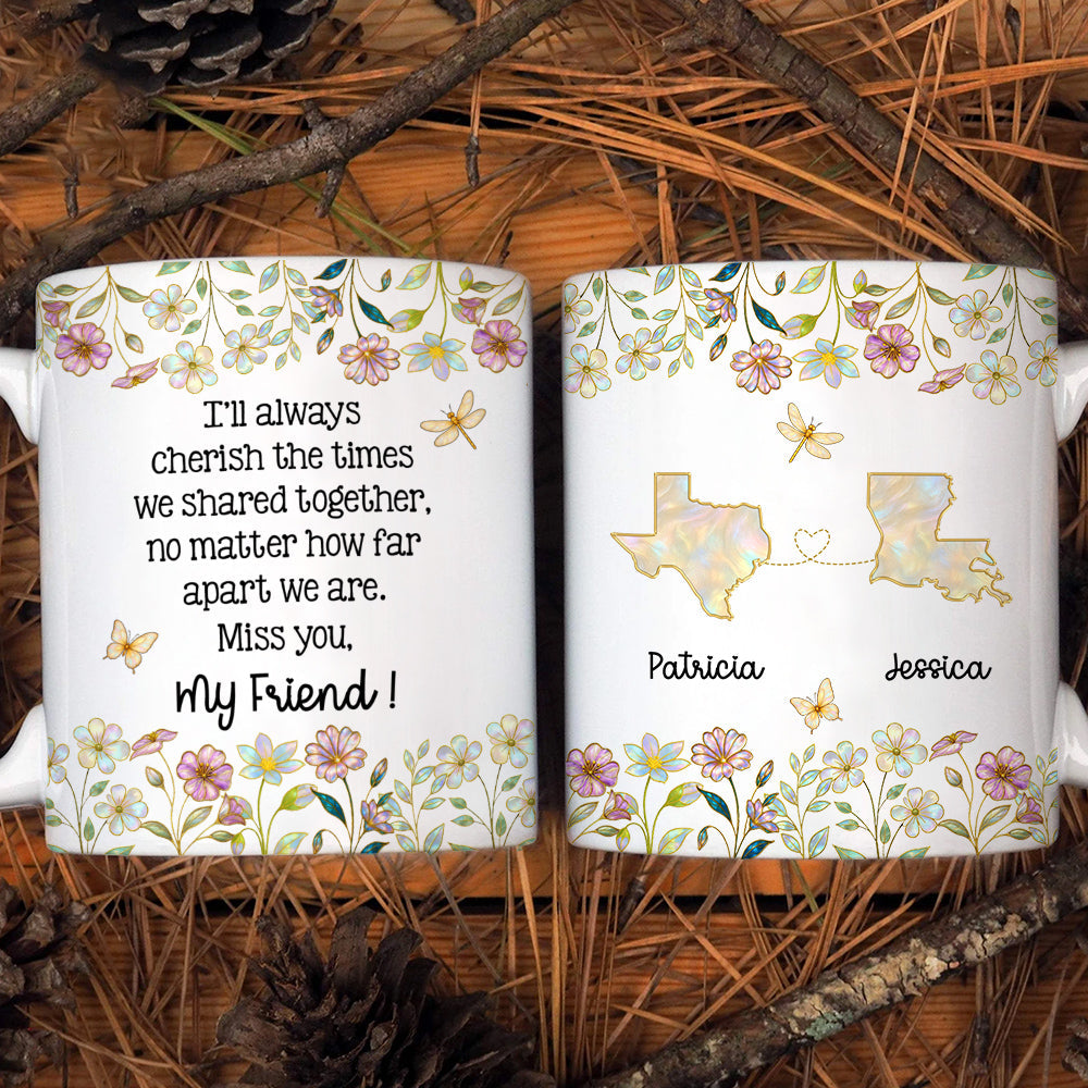 Miss You My Bestie - Personalized Custom Coffee Mug