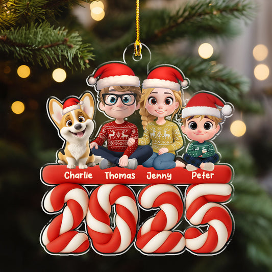 Family Marshamallow - Personalized Custom Acrylic Ornament