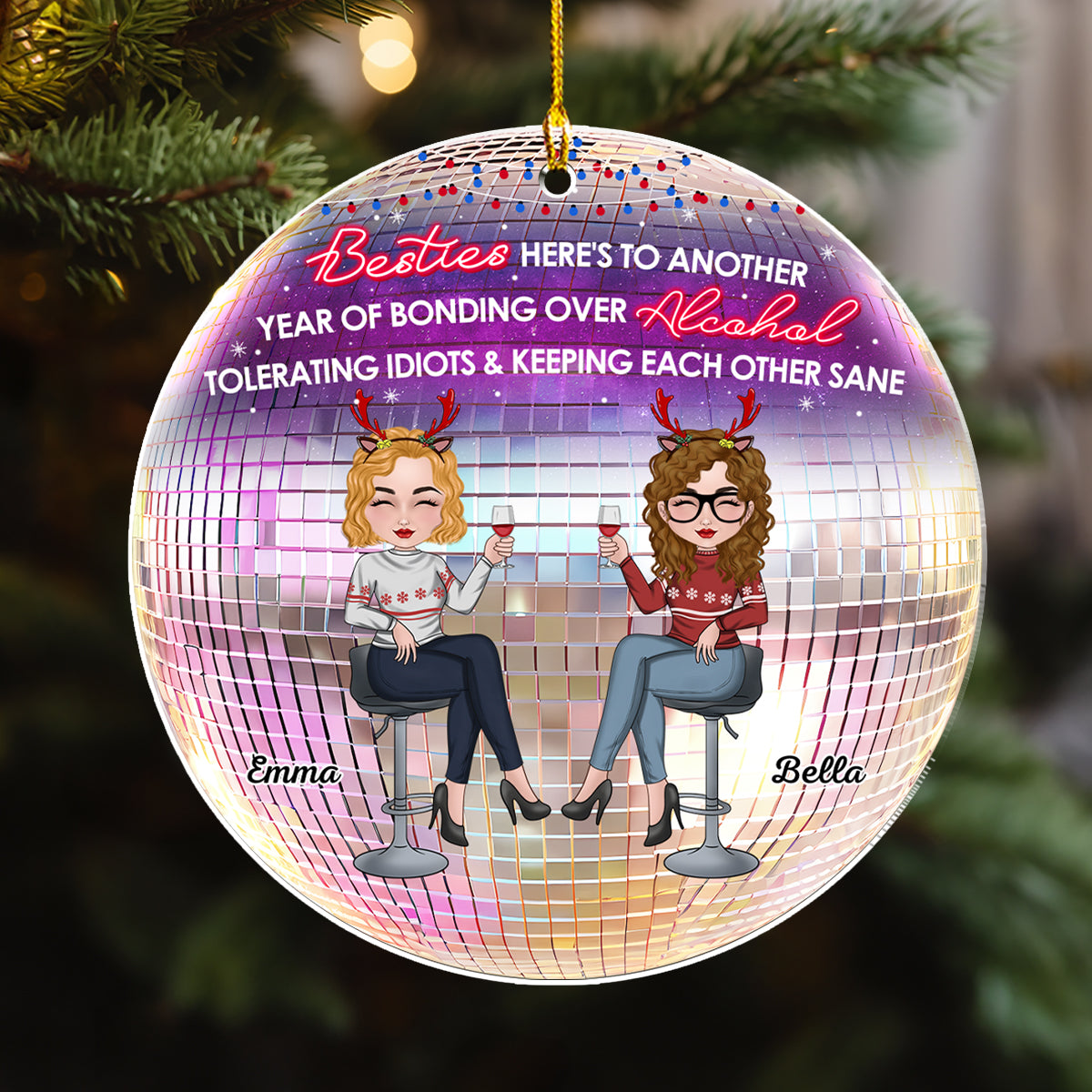 Keeping Each Other Sane - Personalized Custom Acrylic Ornament