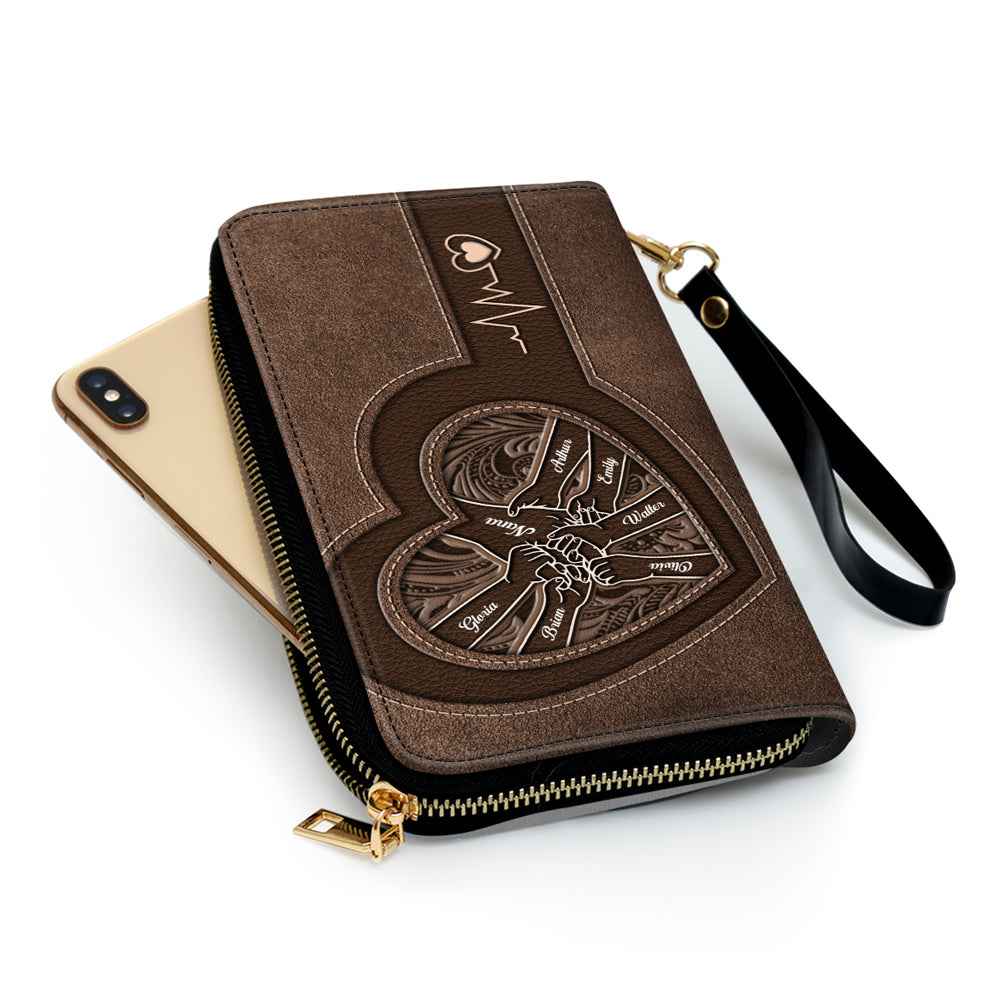 Hold My Hand - Personalized Custom Leather Wallet