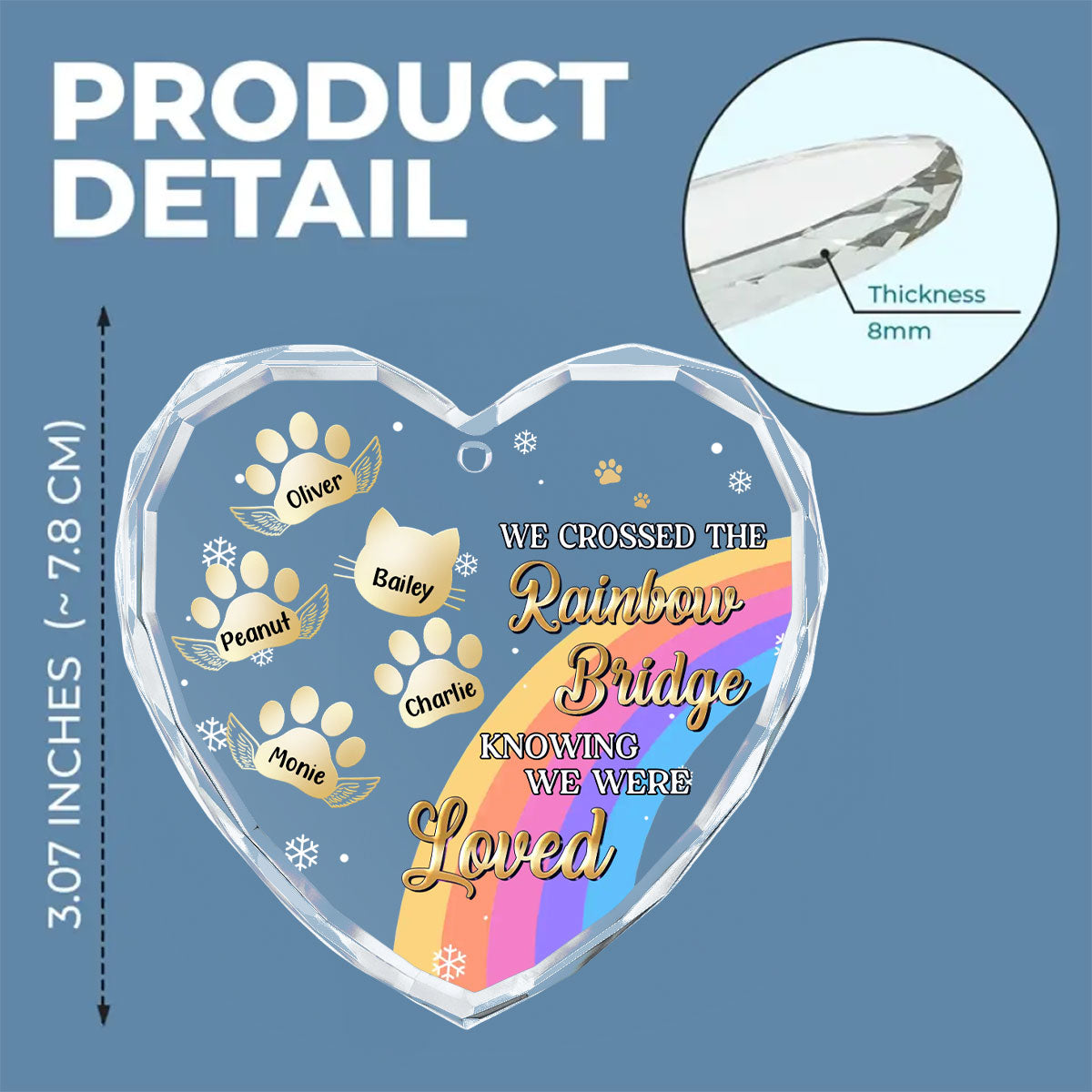 I Was Loved - Personalized Custom Glass Ornament