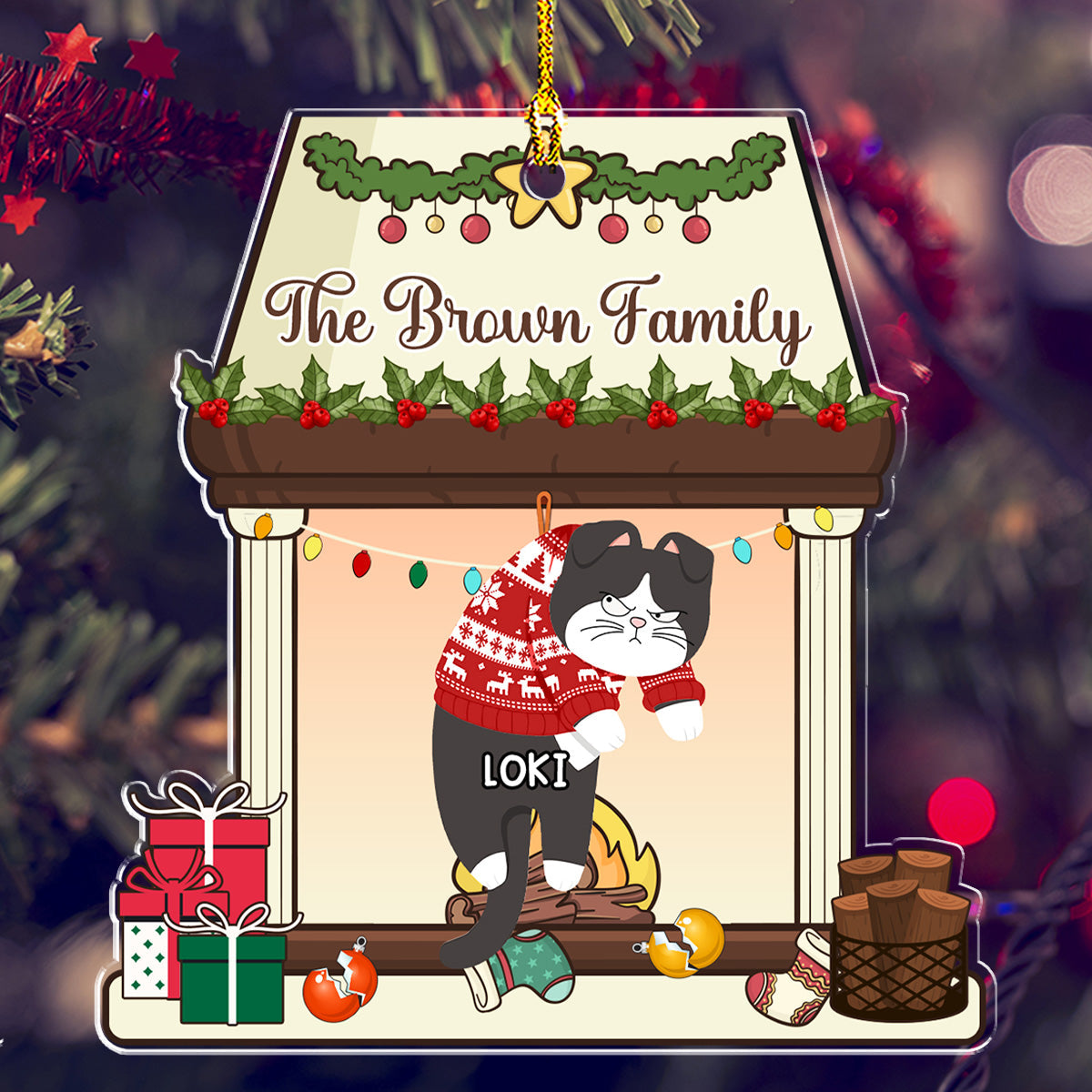 We Are Not Naughty Cats - Personalized Custom Acrylic Ornament