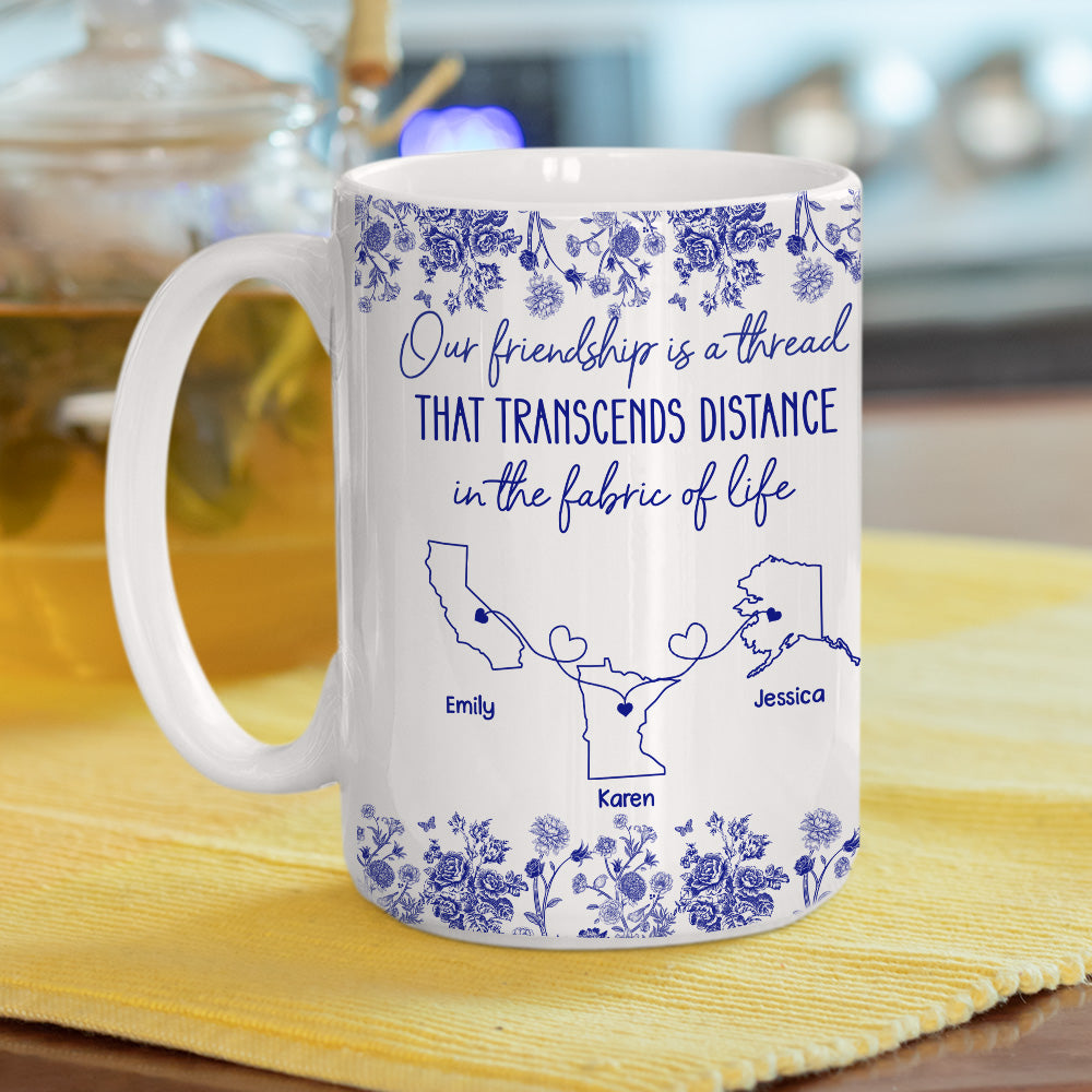 Connected By An Unseen Thread - Personalized Custom Coffee Mug