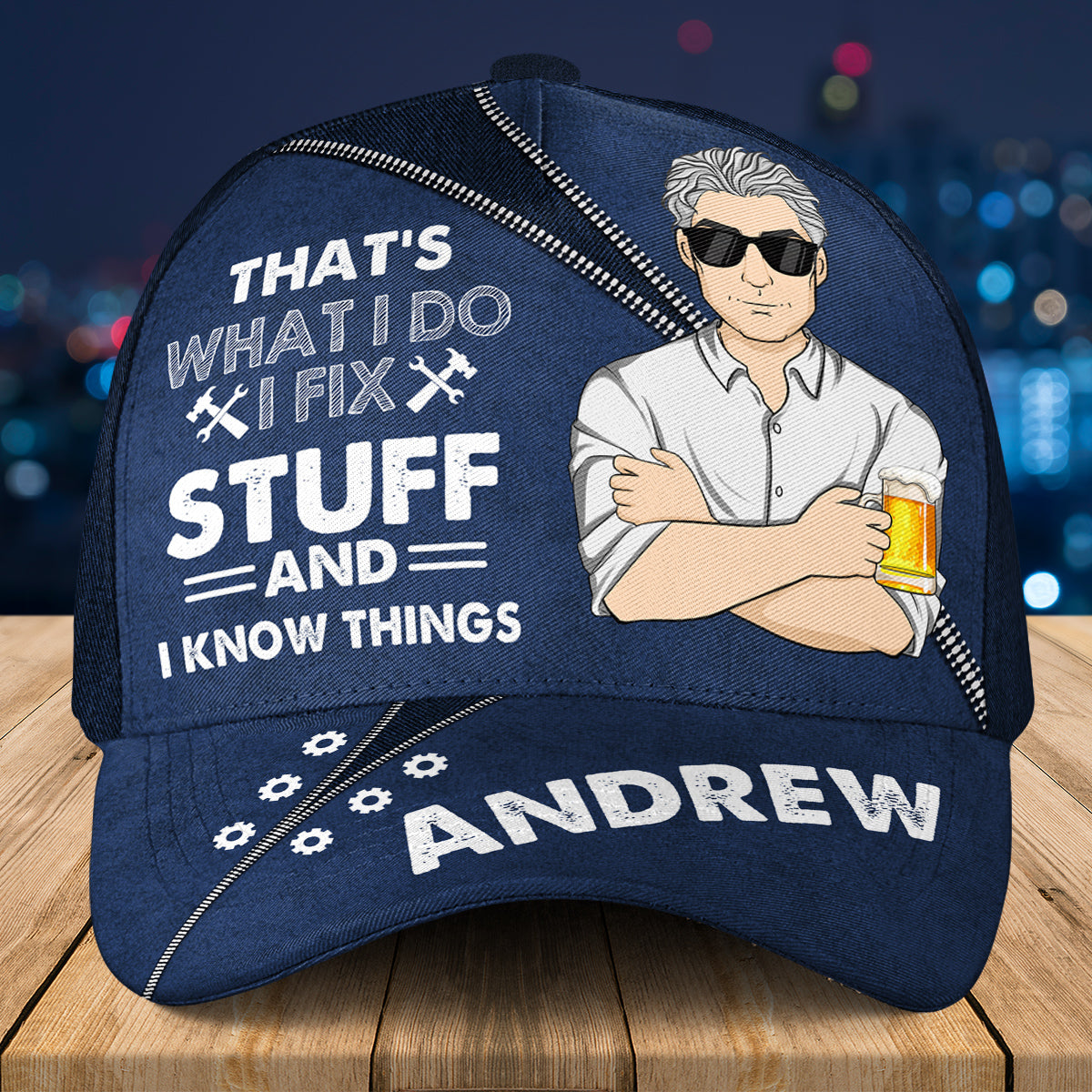 Dad Fix Stuff -  Personalized Custom Classic Cap