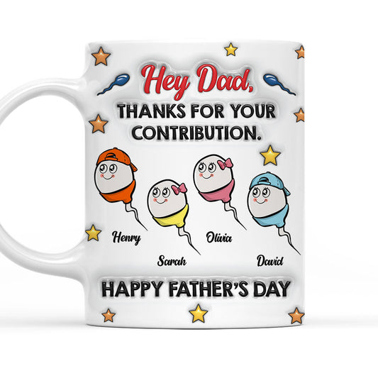 Thanks For Strong Swimmer Genes - Personalized Custom 3D Inflated Effect Mug