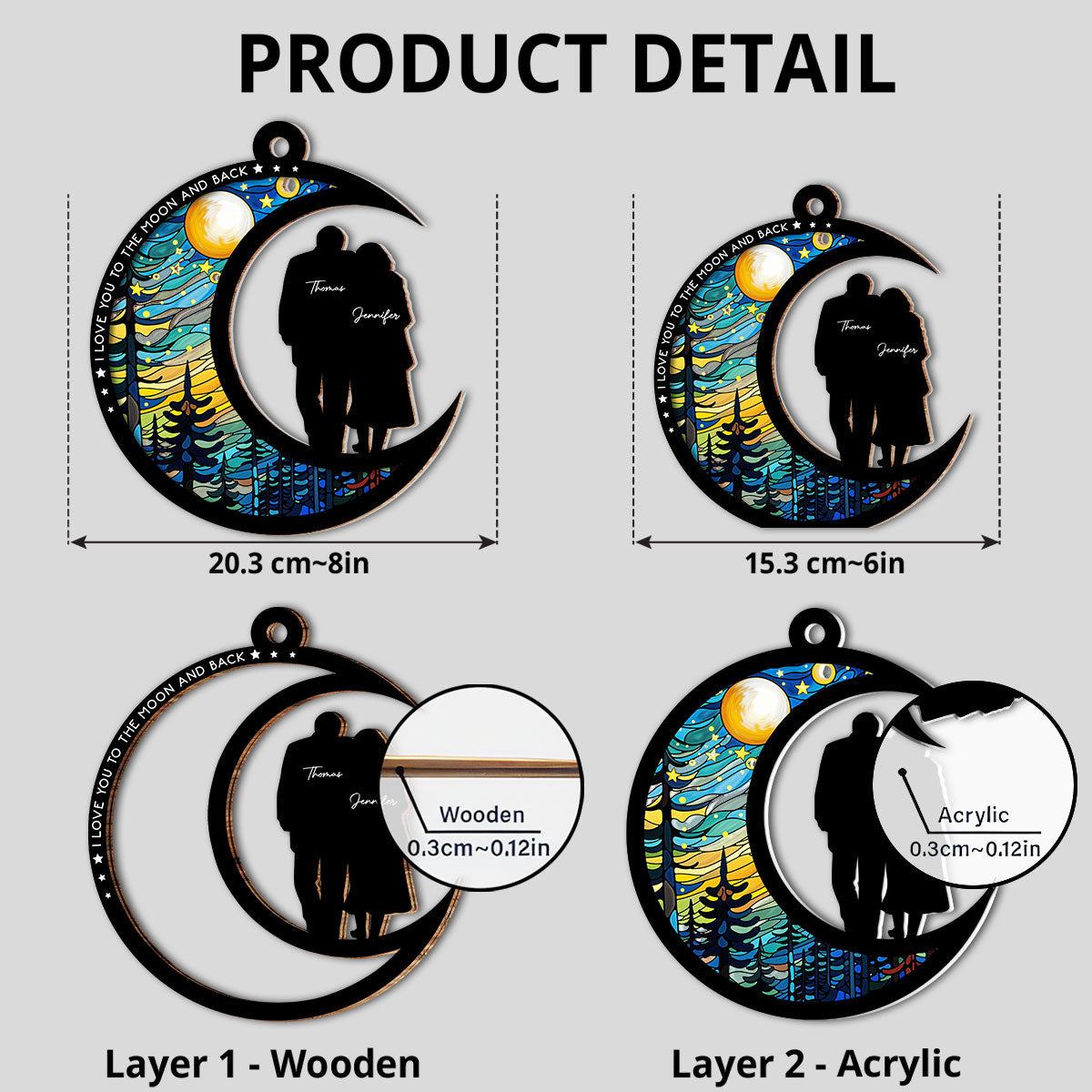 From Our First Kiss Till Our Last Breath - Personalized Custom Suncatcher