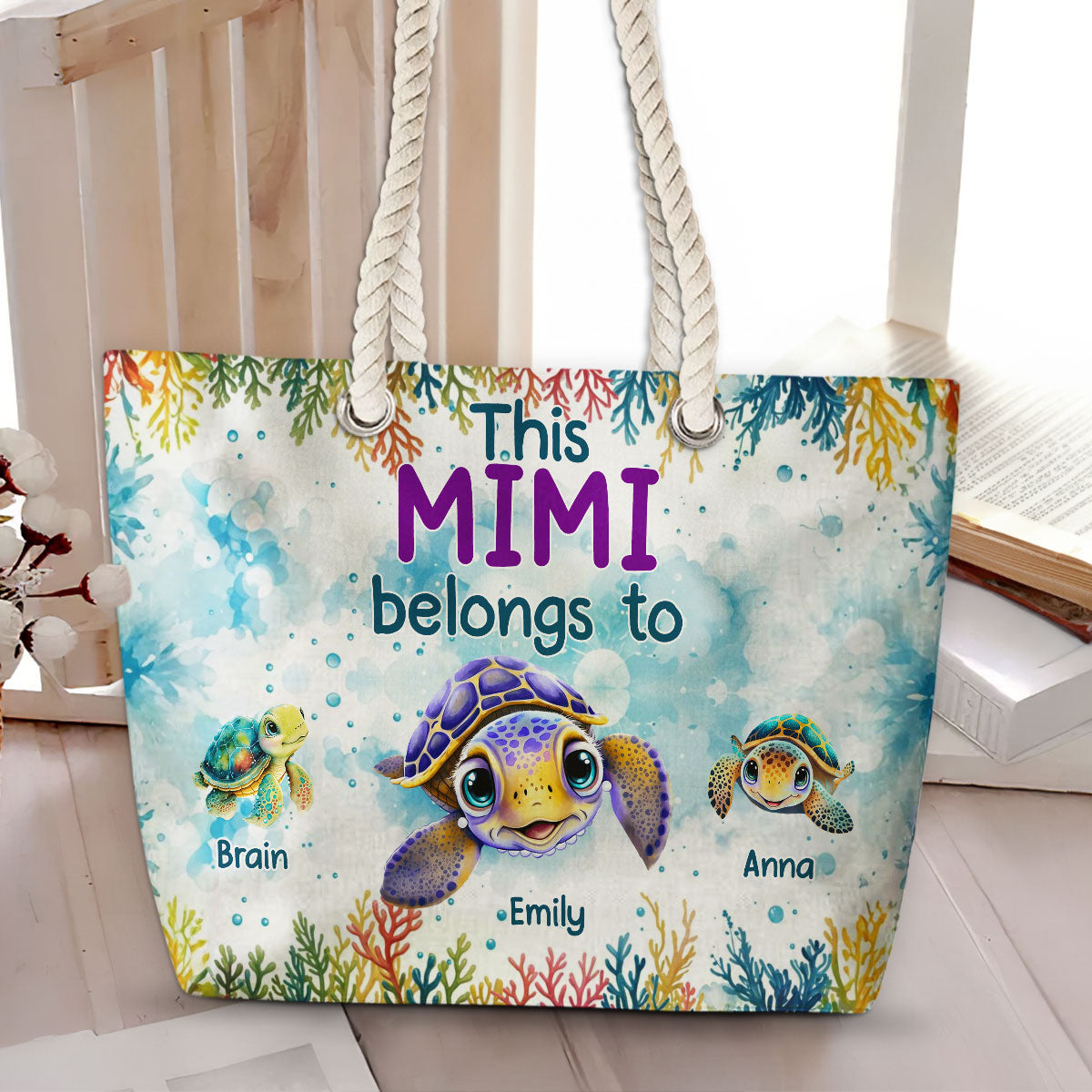 Grandma Belongs To - Personalized Custom Beach Bag