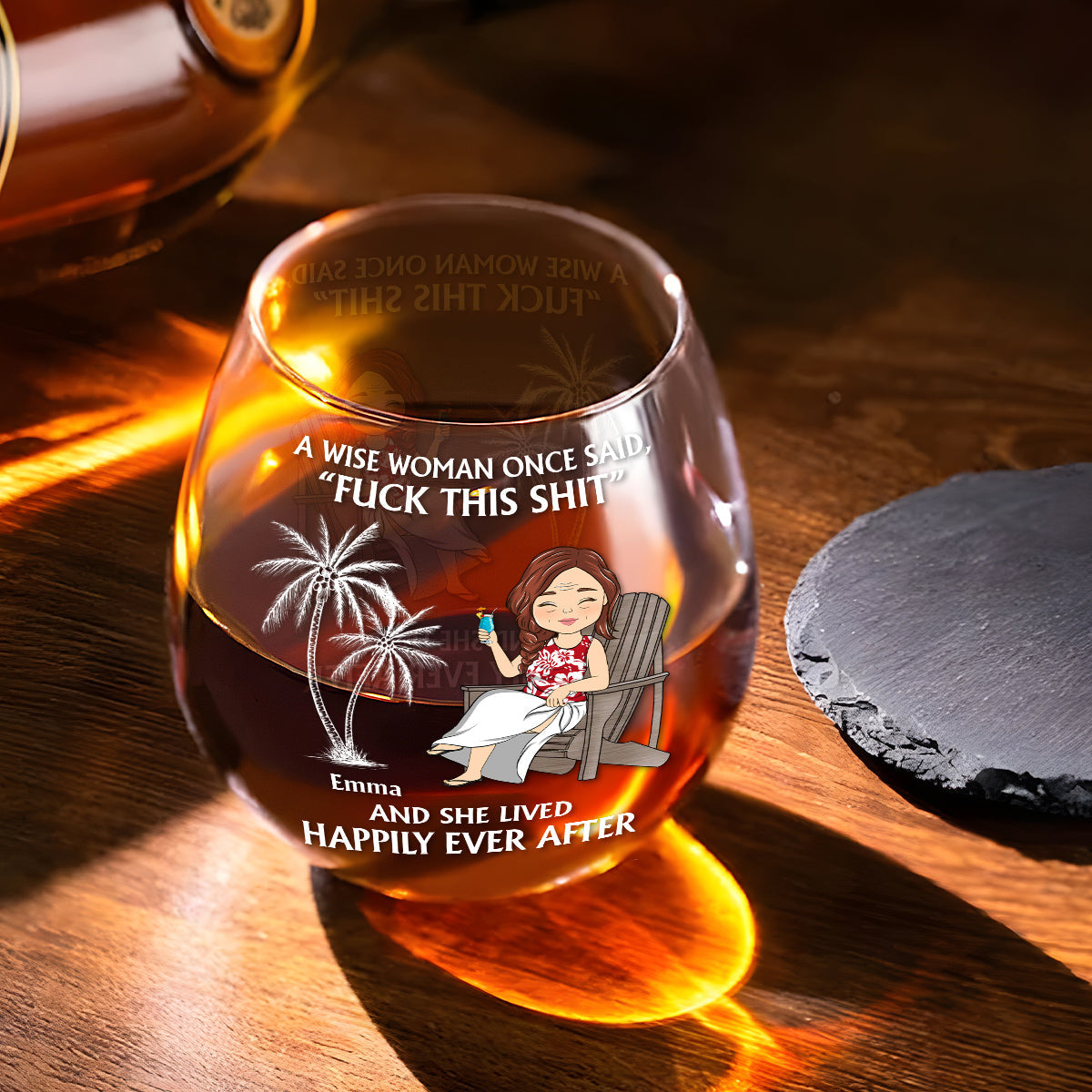 Happily Ever After - Personalized Custom Wine Glass