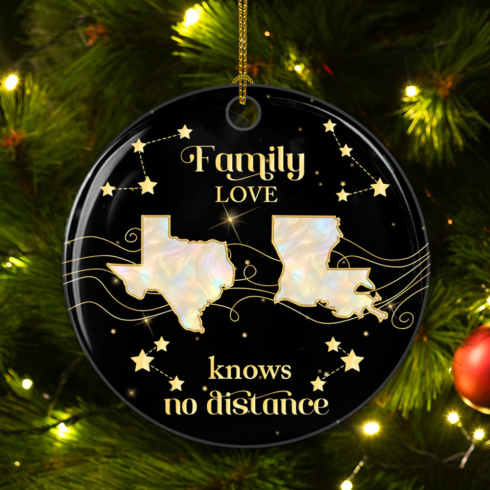 Family Love Star Version - Personalized Custom Ceramic Ornament