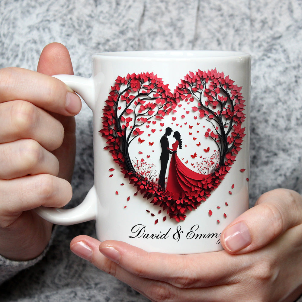 Love Is A Flame That Never Goes Out - Personalized Custom Coffee Mug