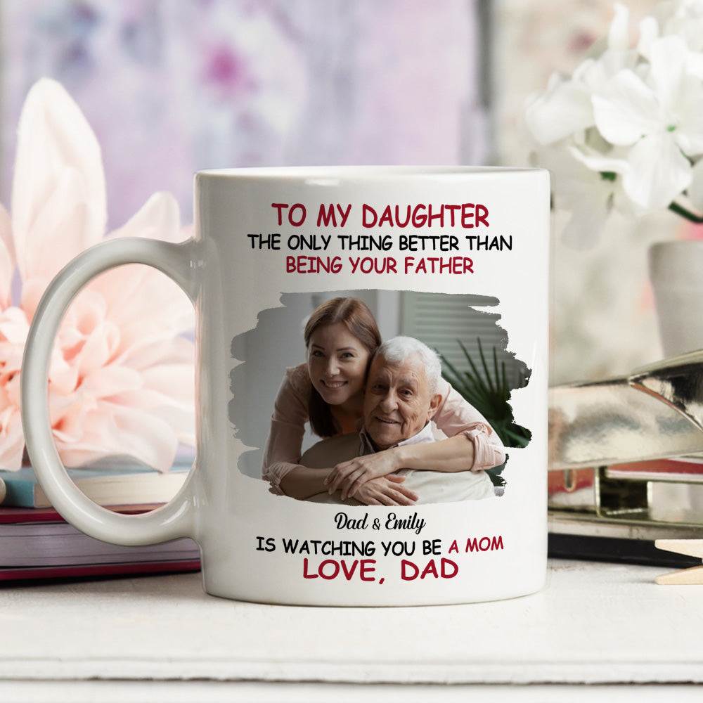 We Are Proud Of You Daughter Photo  - Personalized Custom Coffee Mug