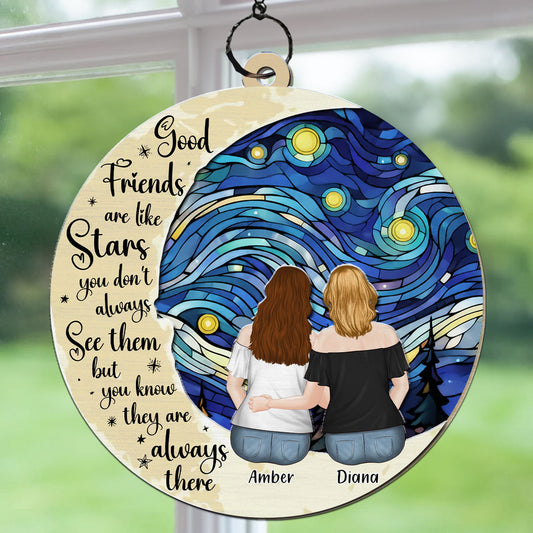 Friends Like Stars  - Personalized Custom Suncatcher