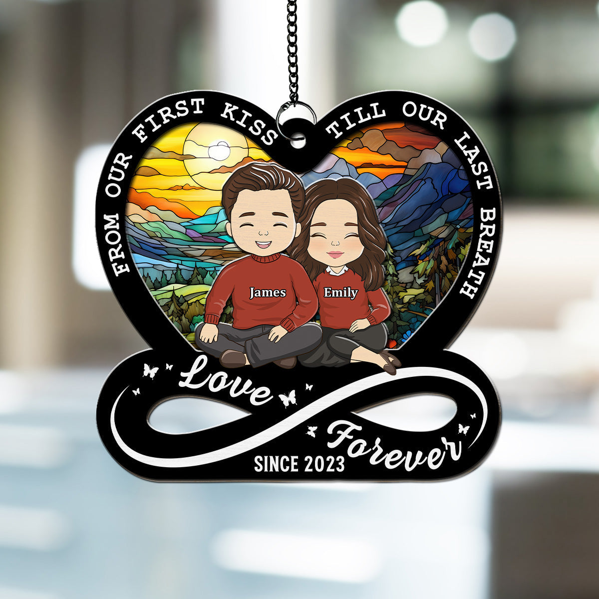 Love Forever - Personalized Custom Suncatcher