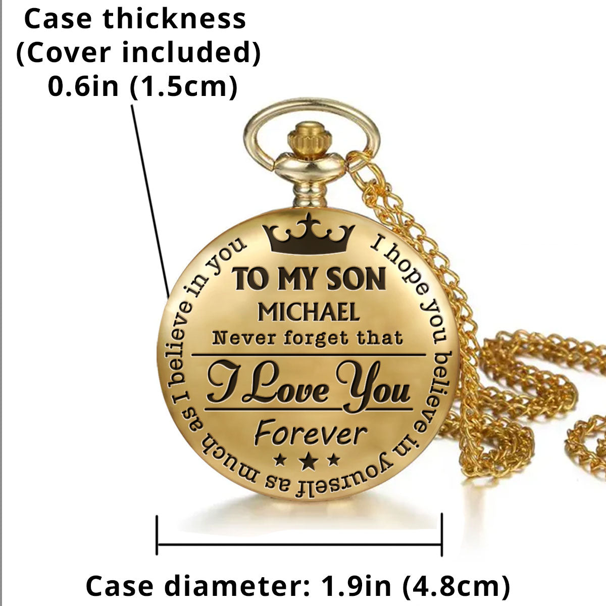 I Hope You Believe In Yourself - Personalized Custom Pocket Watch