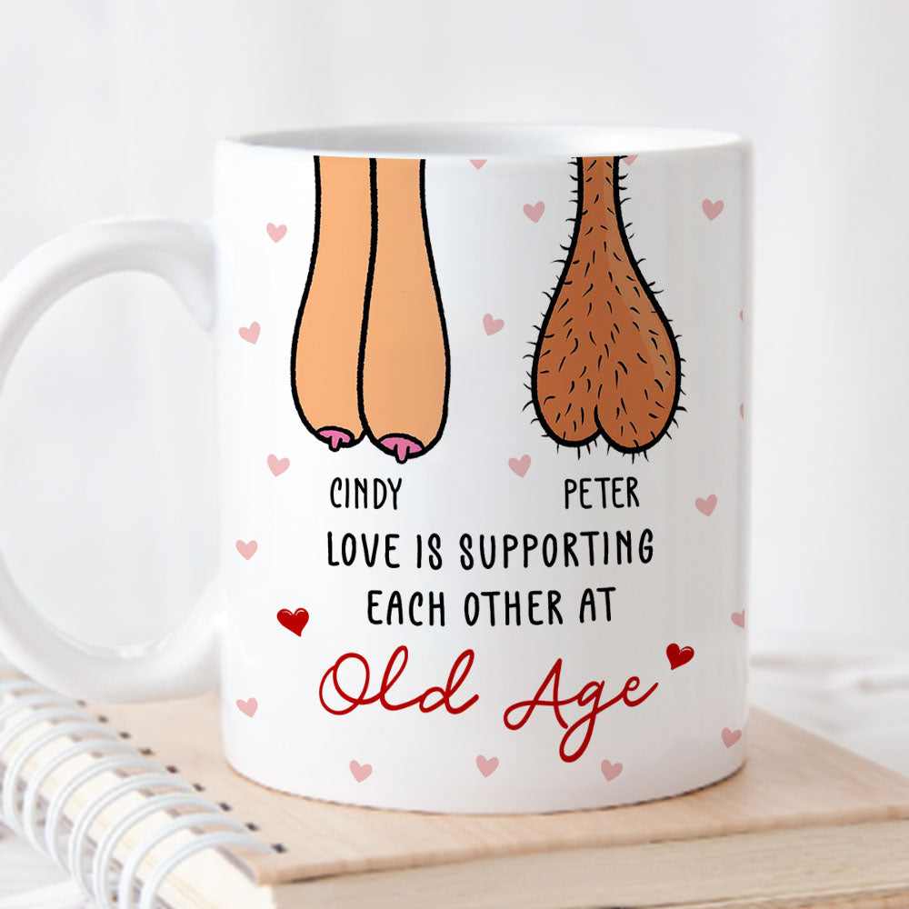 Love Is Supporting - Personalized Custom Coffee Mug