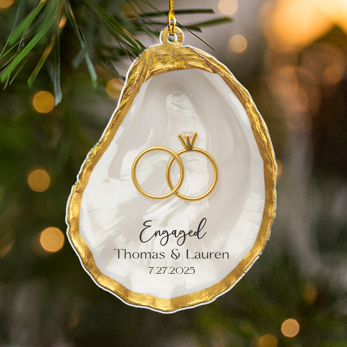 Cheers to Forever - Personalized Custom Acrylic Ornament  