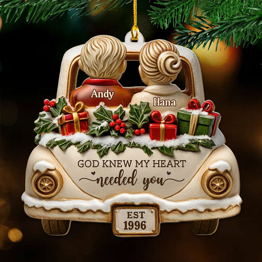 Love Was My True Direction - Personalized Custom 3D Effect Wood Ornament