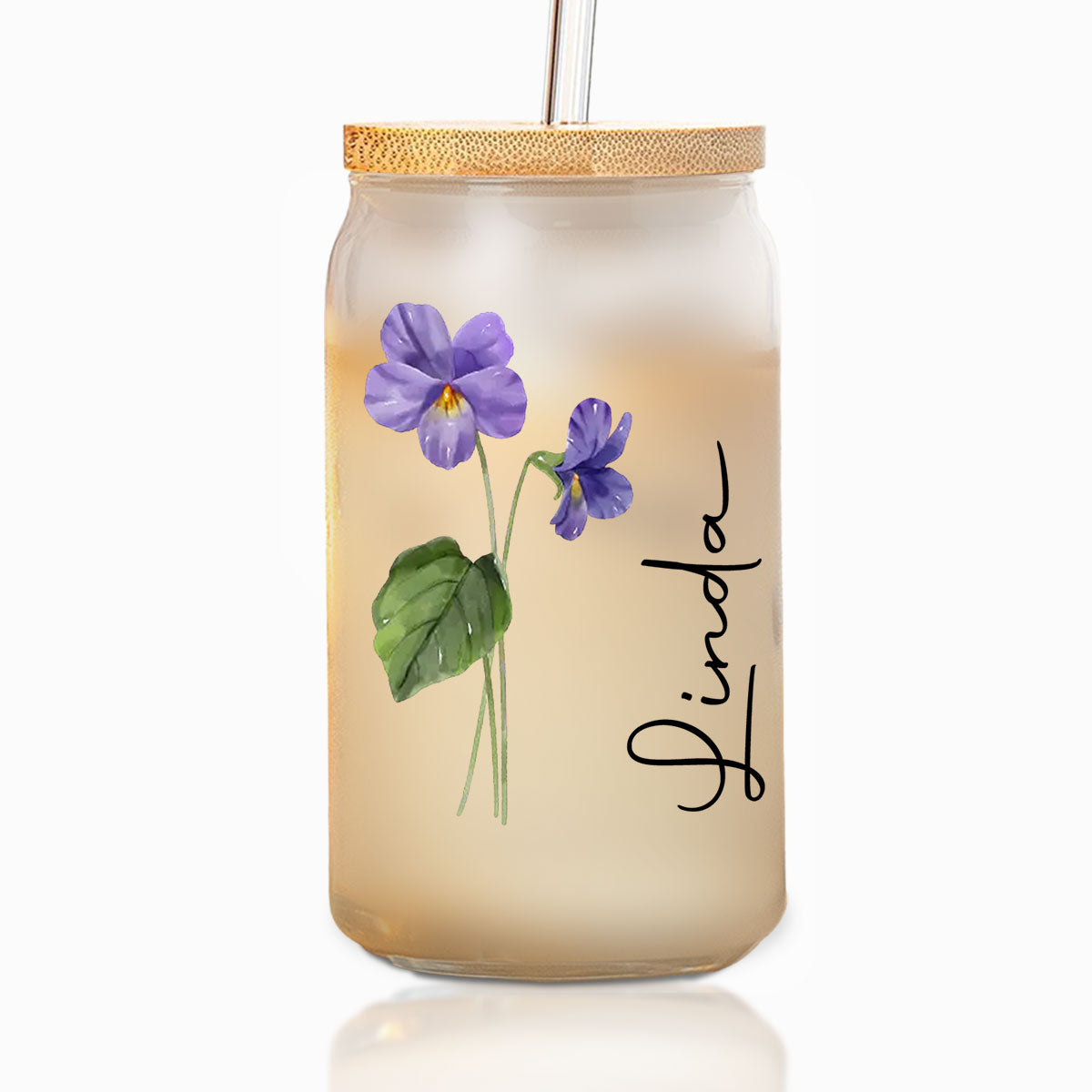 Live Bloom Wildly - Personalized Custom Glass Can
