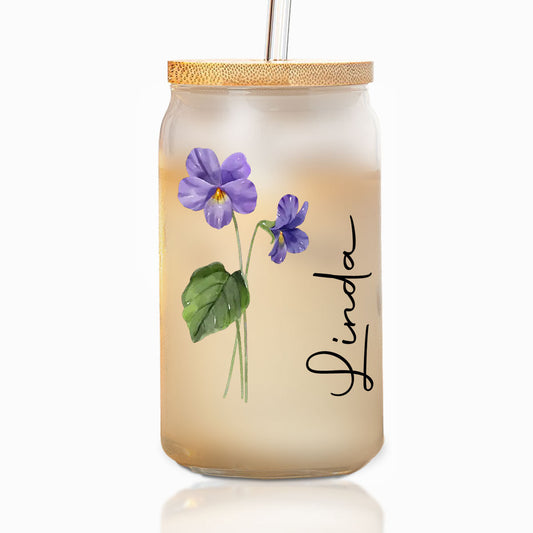 Live Bloom Wildly - Personalized Custom Glass Can