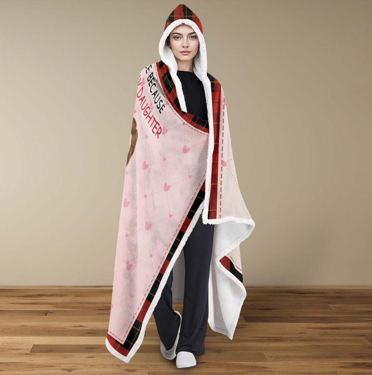 For Daughter - Personalized Custom Hooded Blanket