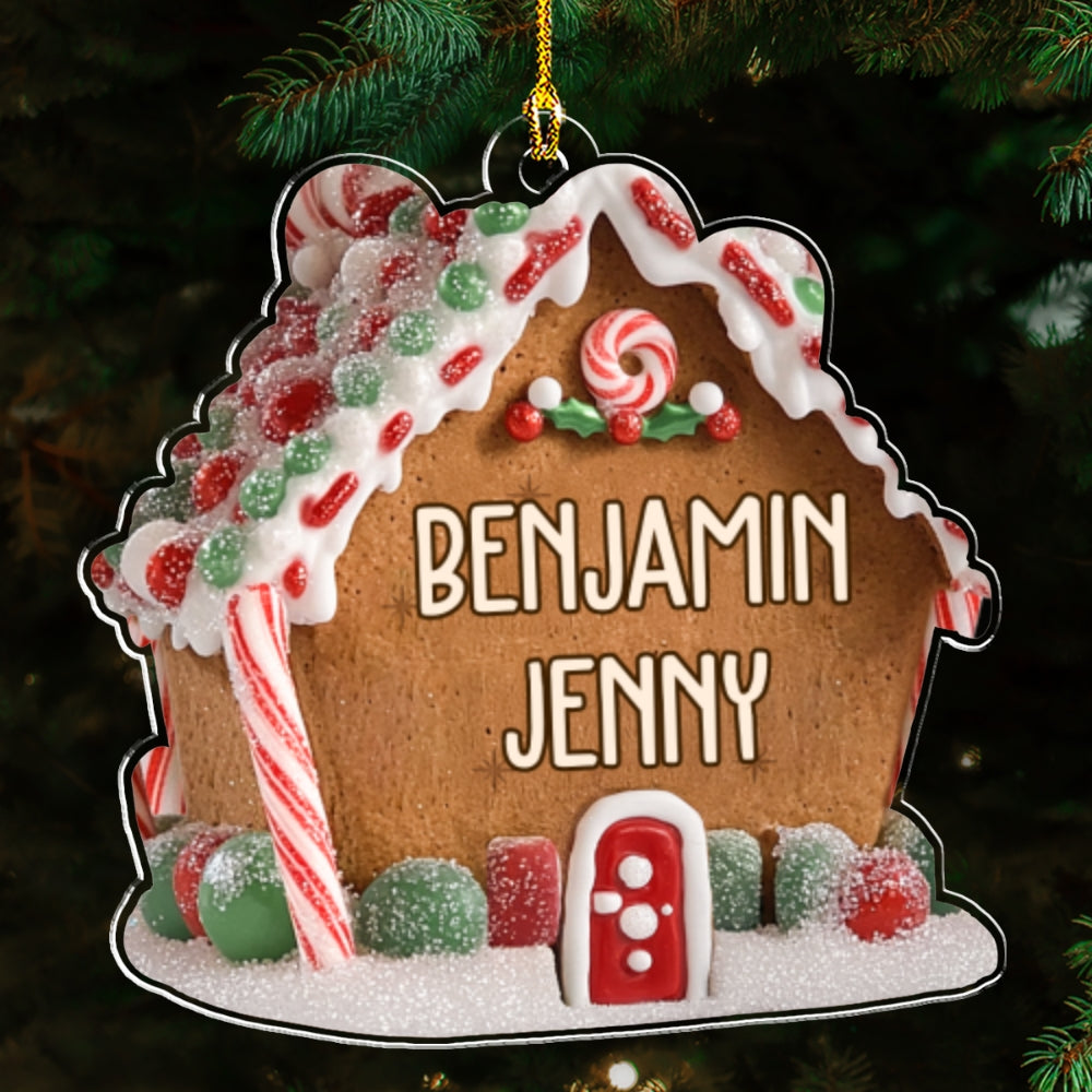 Gingerbread House - Personalized Custom Acrylic Ornament