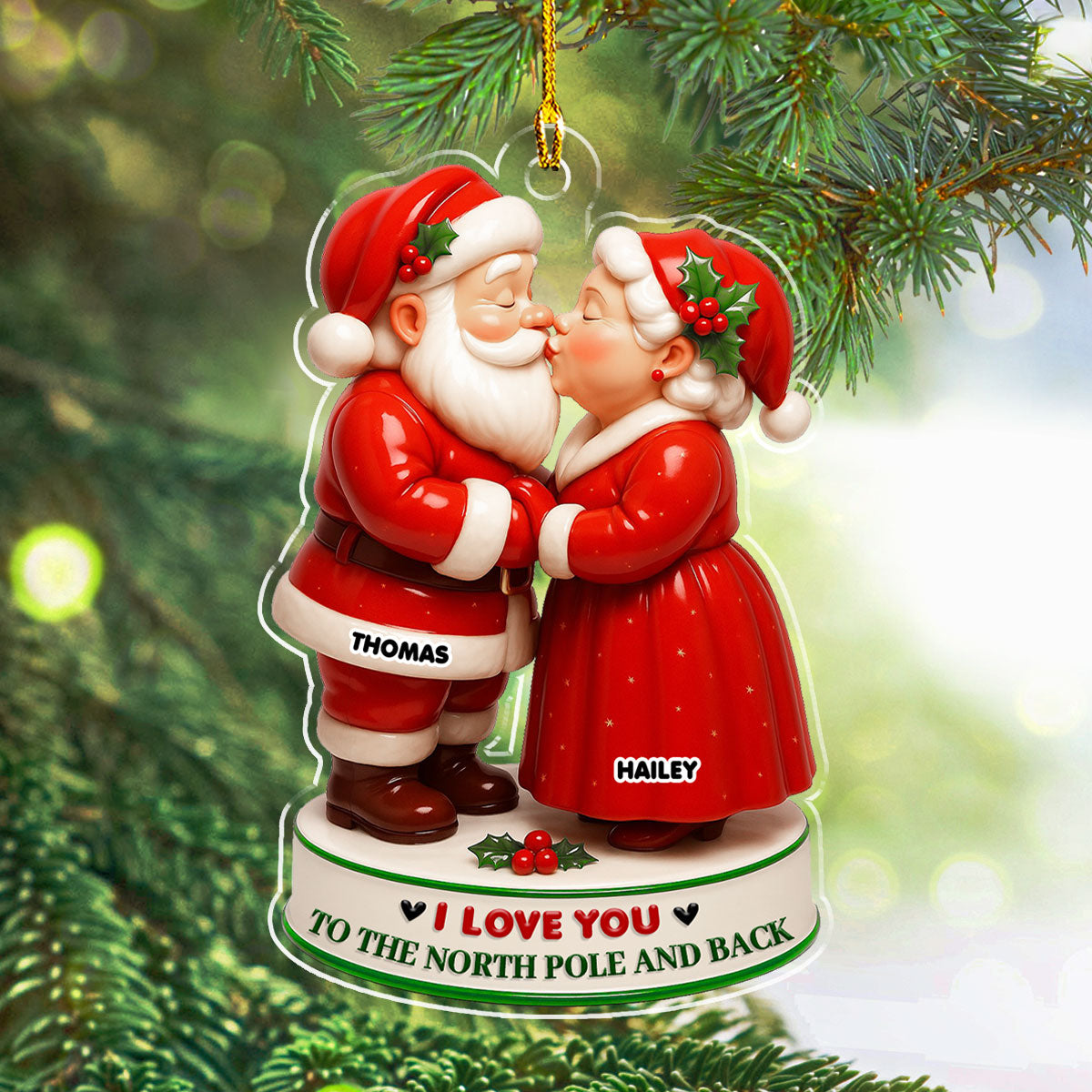 I Love You - Personalized Custom 3D Effect Acrylic Ornament