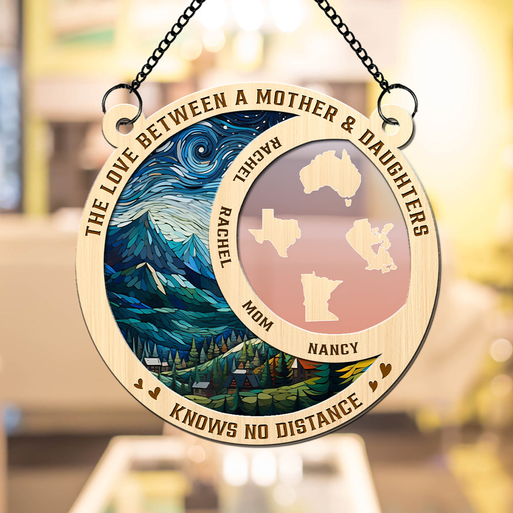 The Love Between A Mother And Daughter - Personalized Custom Suncatcher