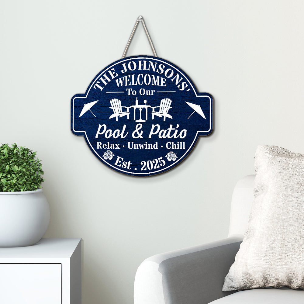 Welcome To Our Home - Personalized Custom Wood Sign