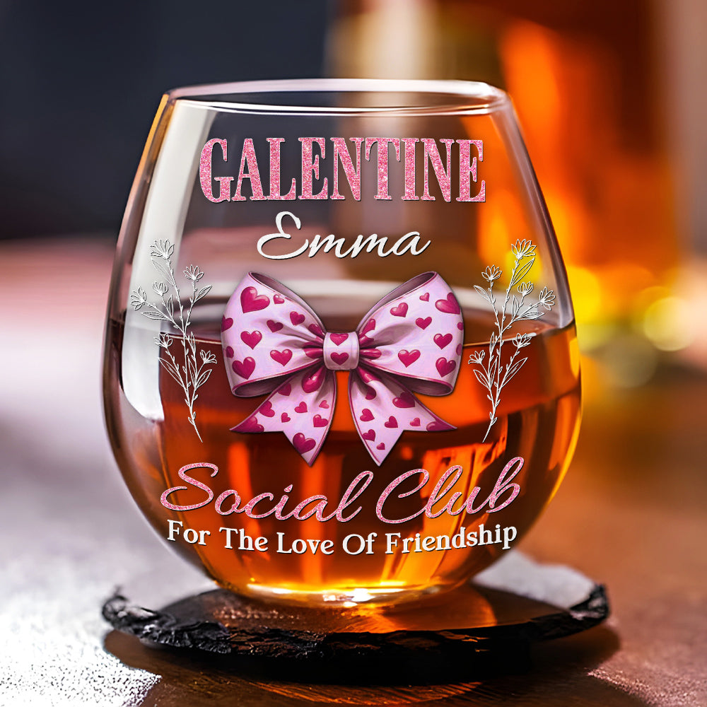 The Love Of Friendship - Personalized Custom Wine Glass