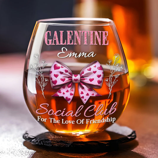The Love Of Friendship - Personalized Custom Wine Glass