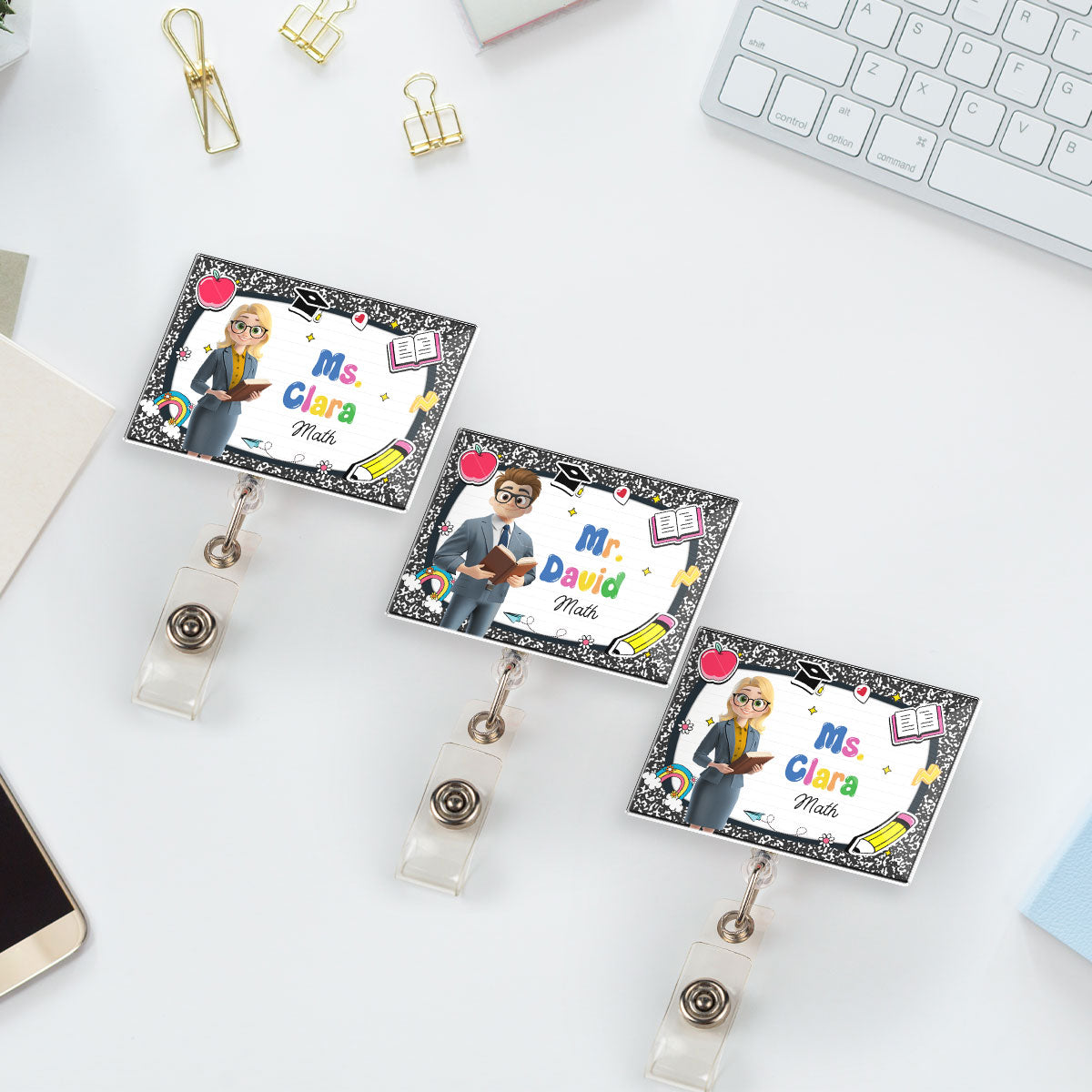 Welcome To My Class - Personalized Custom Acrylic Badge Reel