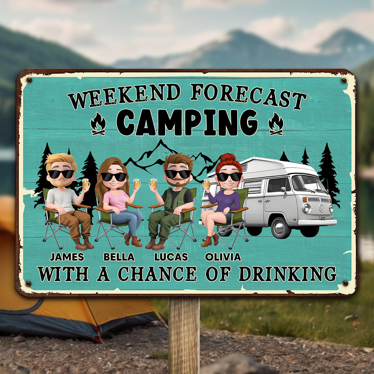 I Predict A Fun Weekend - Personalized Custom Metal Signs