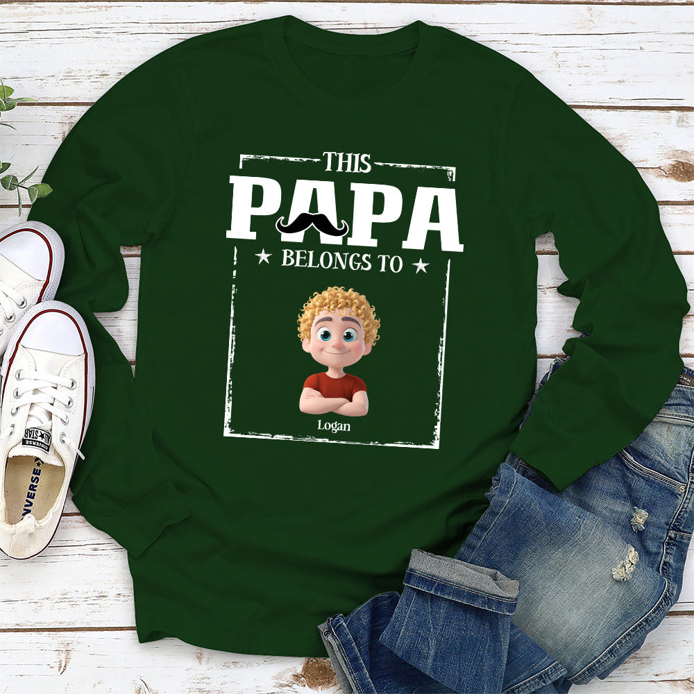 This Papa Belongs To - Personalized Custom Shirt