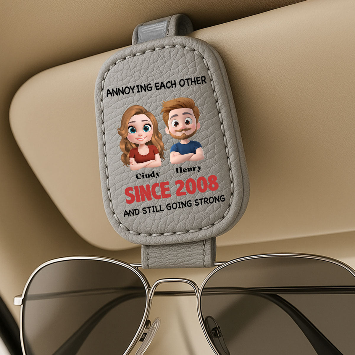 Annoying Each Other - Sunglasses Holder For Car Visor