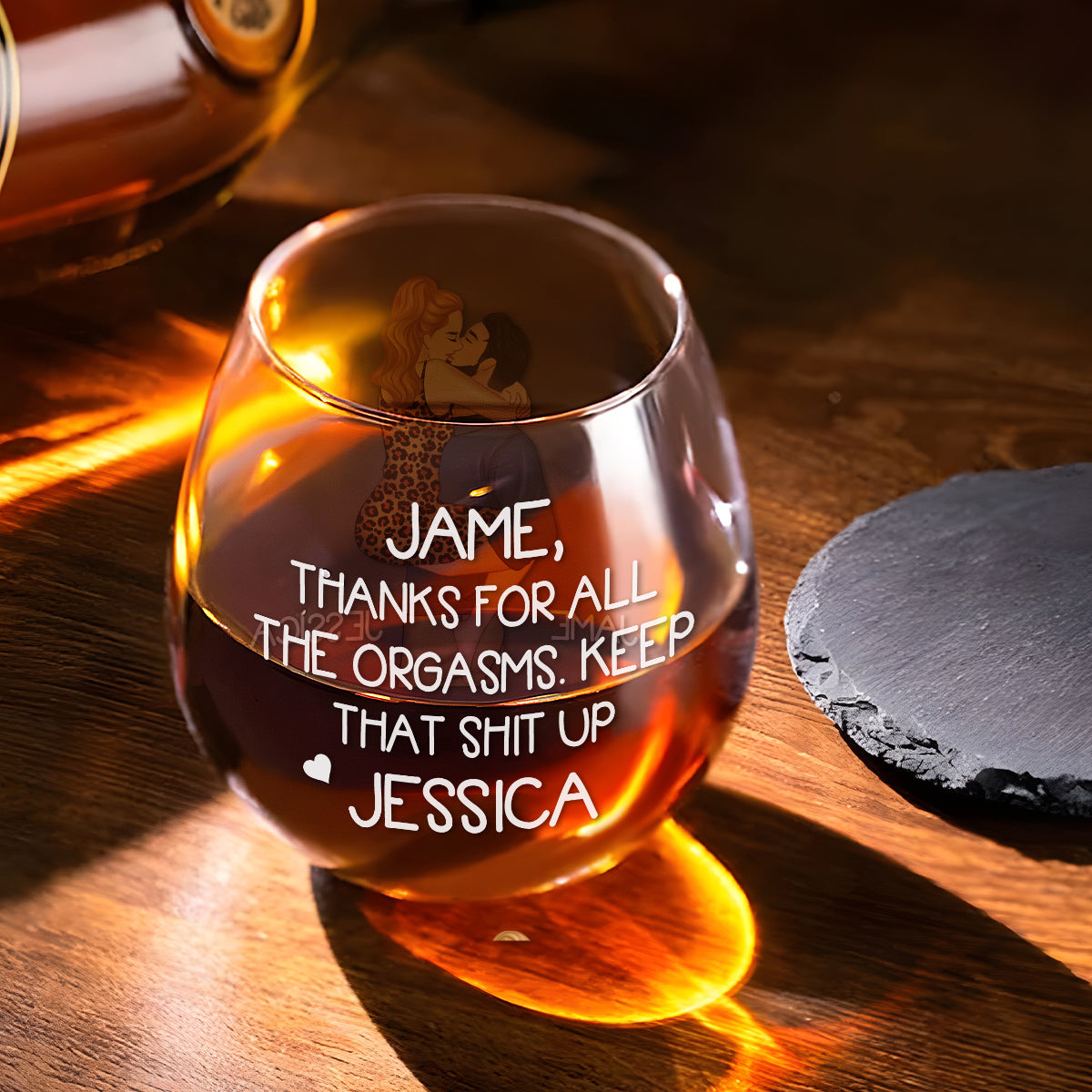 Thanks For All - Personalized Custom Wine Glass