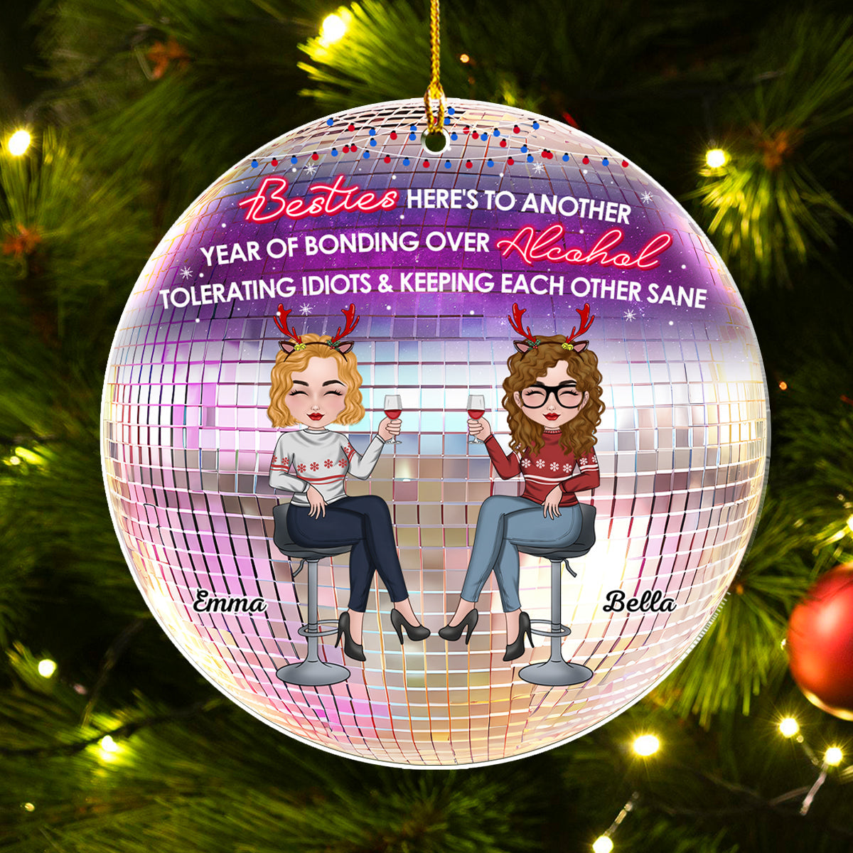 Keeping Each Other Sane - Personalized Custom Acrylic Ornament