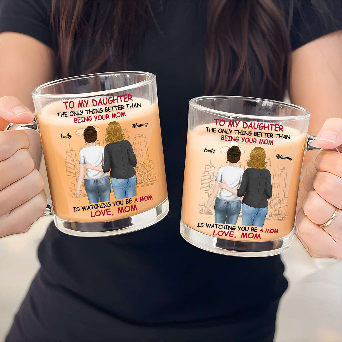 We Are Proud Of You Daughter - Personalized Custom Glass Mug