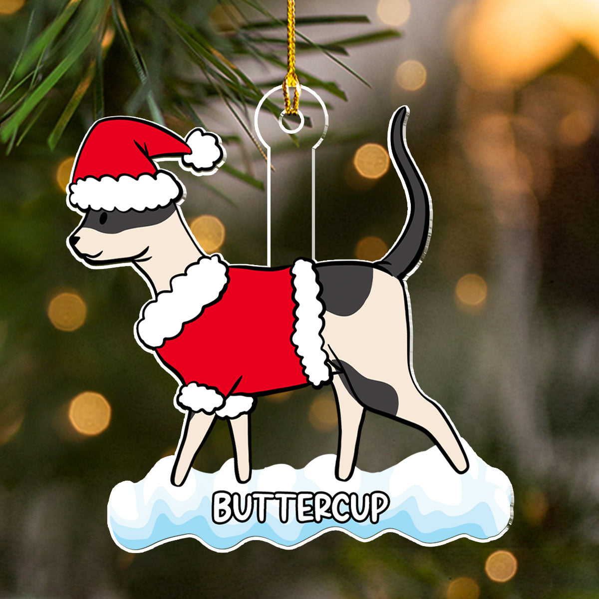 Cat Snow - Personalized Custom Acrylic Ornament