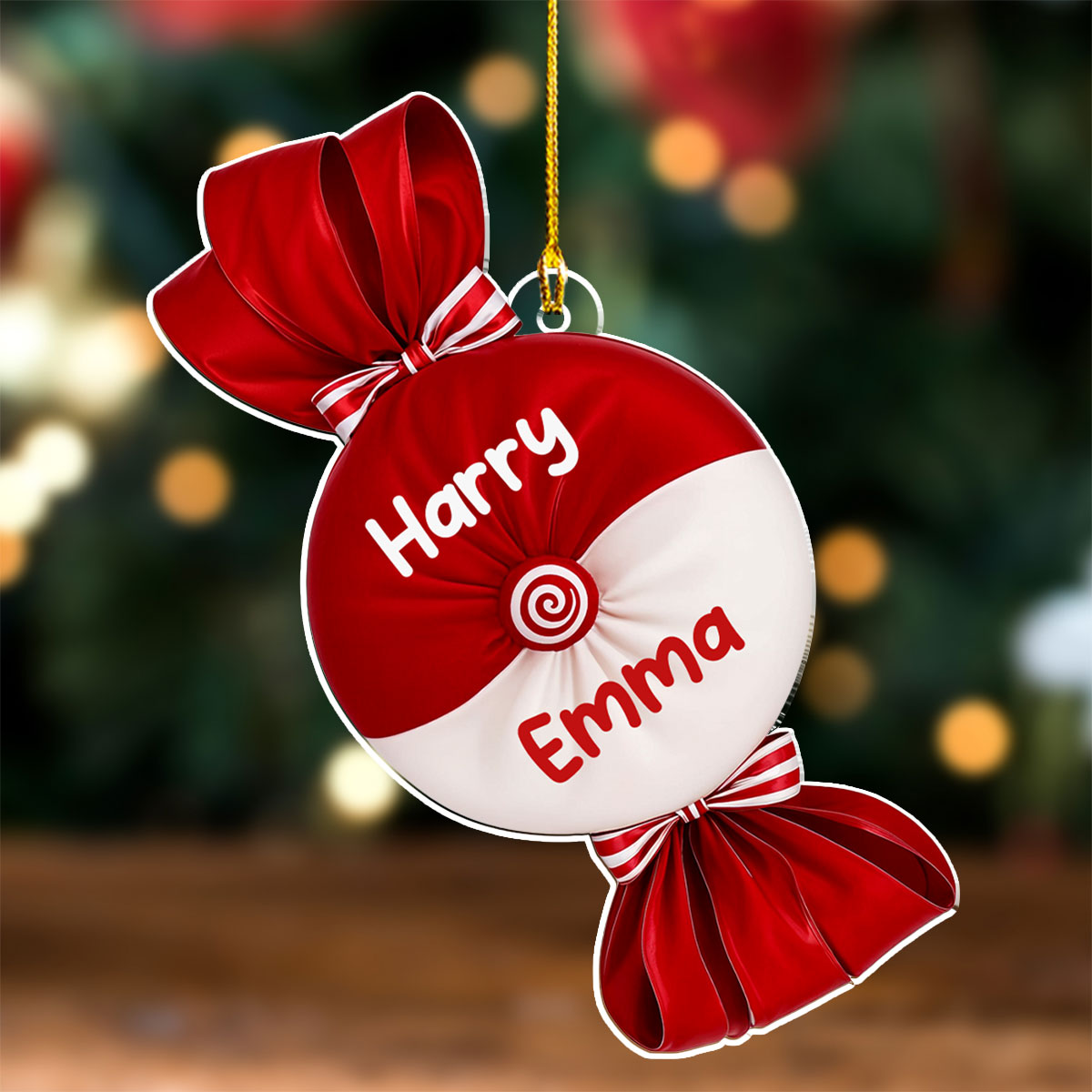 Peppermint Season - Personalized Custom Acrylic Ornament