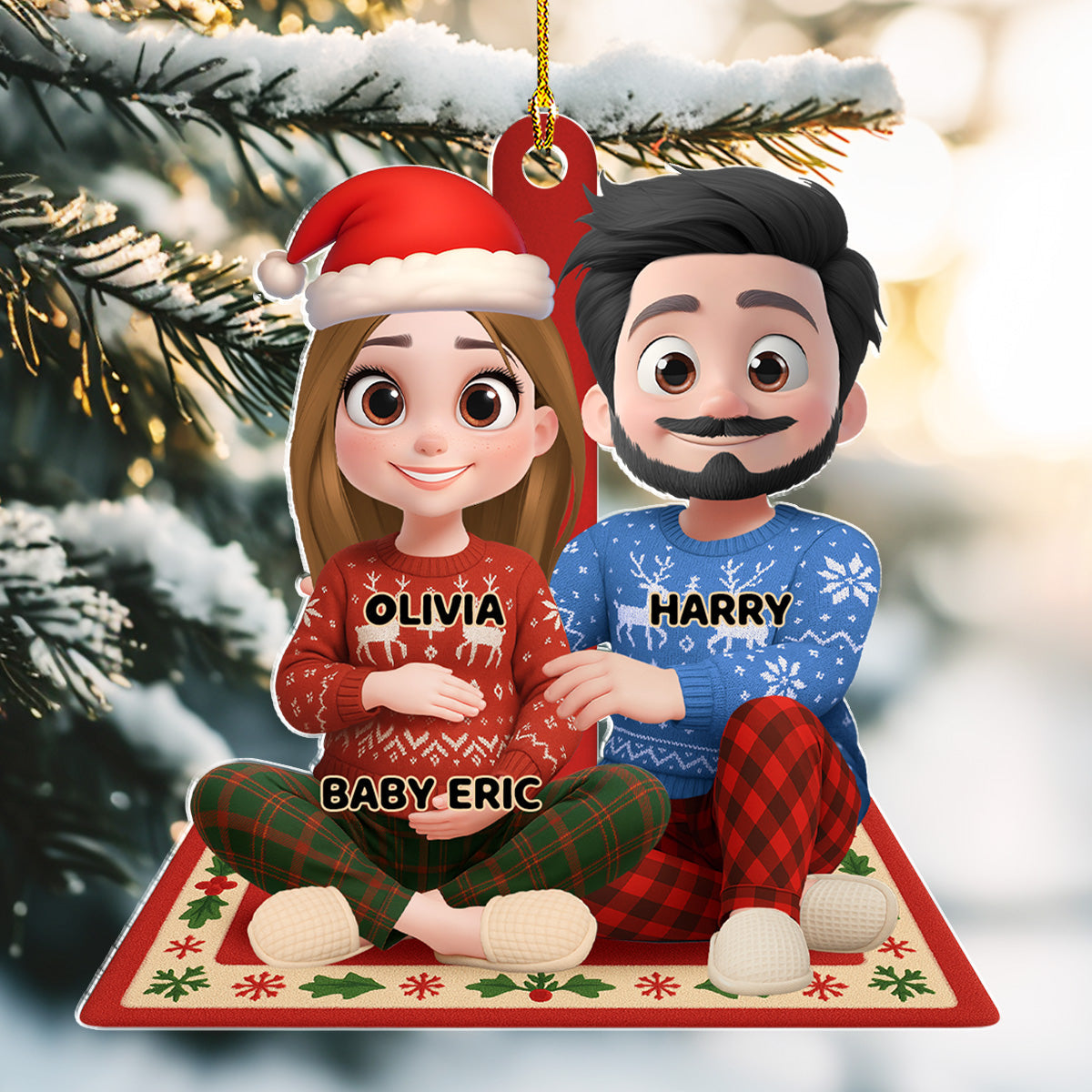 Our Bun In The Oven - Personalized Custom Acrylic Ornament