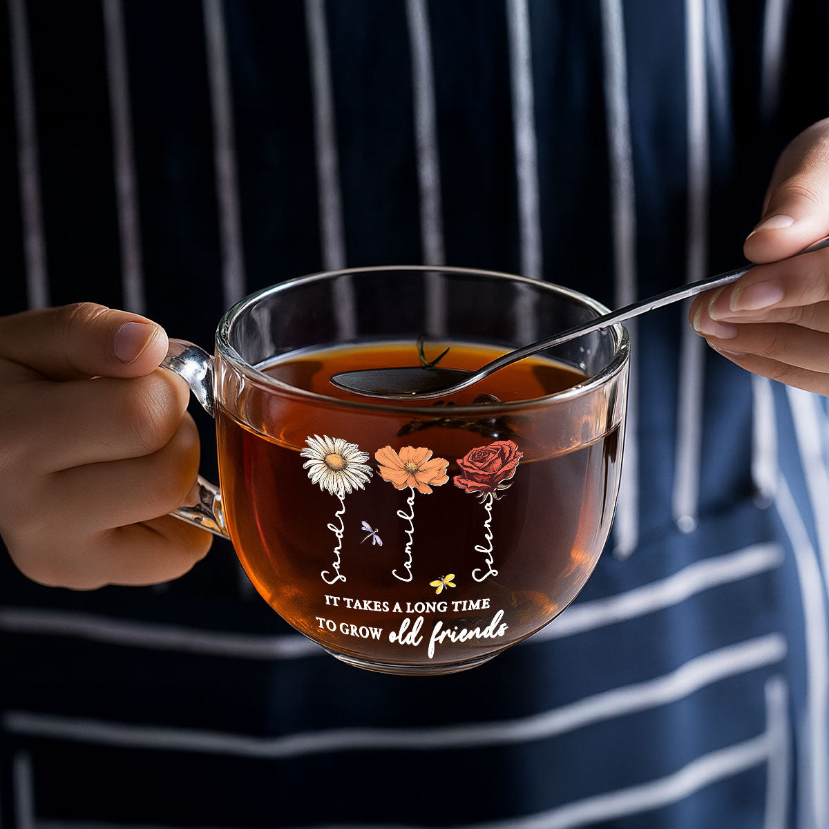 It Takes A Long Time - Personalized Custom Glass Tea Cup