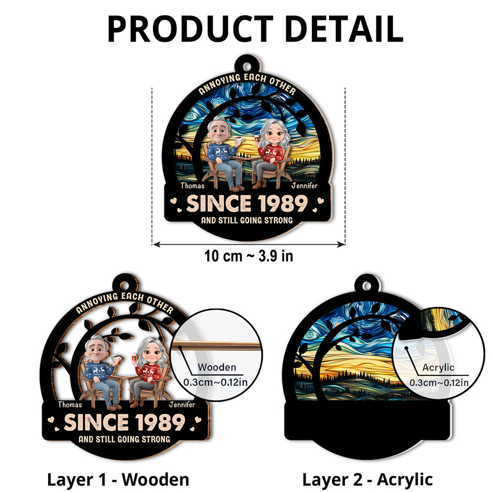 Love Still Going Strong - Personalized Custom Suncatcher Ornament