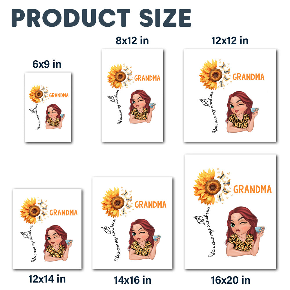 You Are My Sunshine Grandma - Personalized Custom Decal