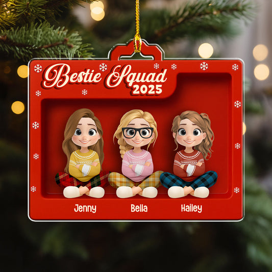 Bestie Squad 2025 - Personalized Custom Acrylic Ornament